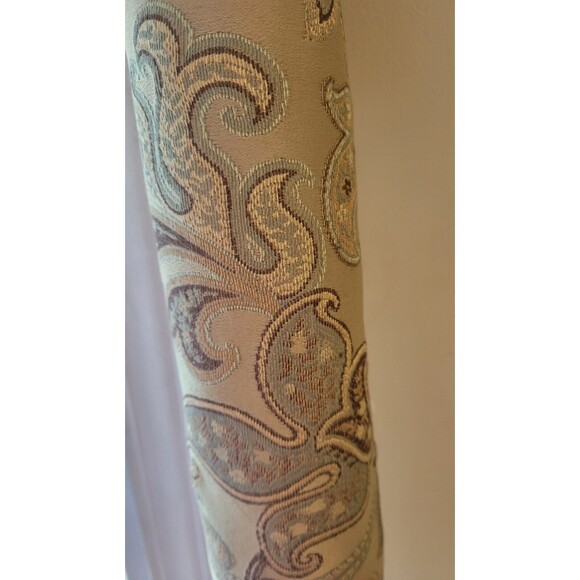 Gold And Blue Brocade Paisley Floral Fabric 57 Inches Wide, 3 Yards Available - Picture 4 of 6